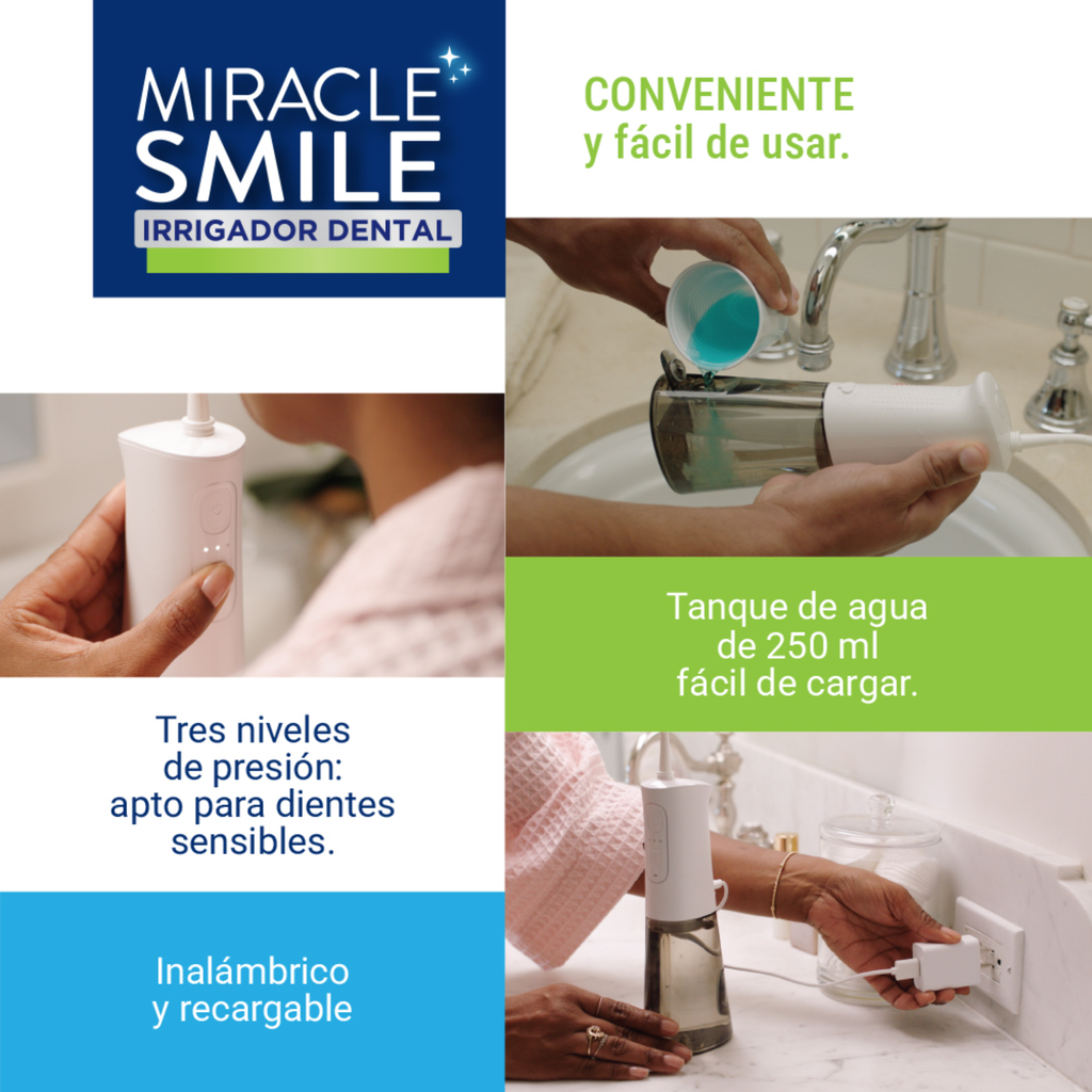 Irrigador Dental Miracle Smile Blanco USB