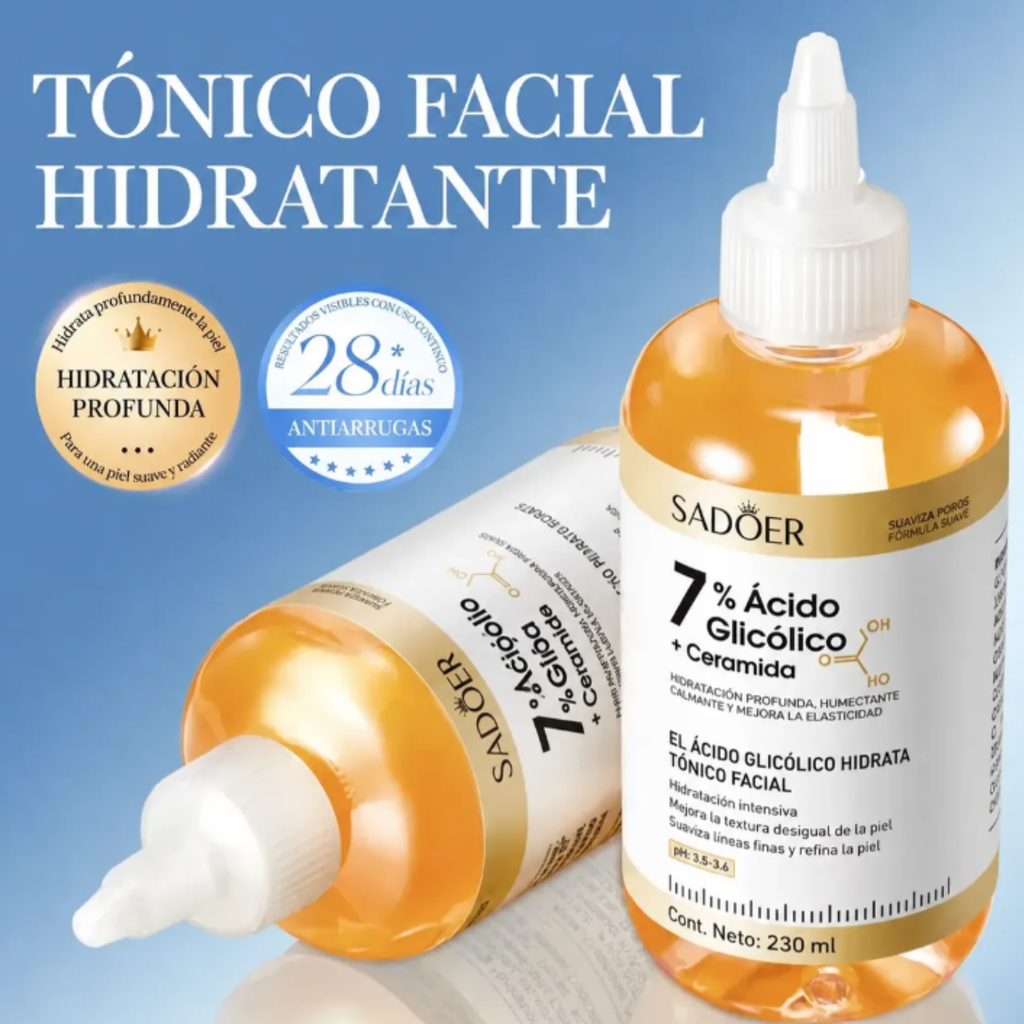 Tónico exfoliante Ácido Glicólico 7% + Ceramidas 230 ml